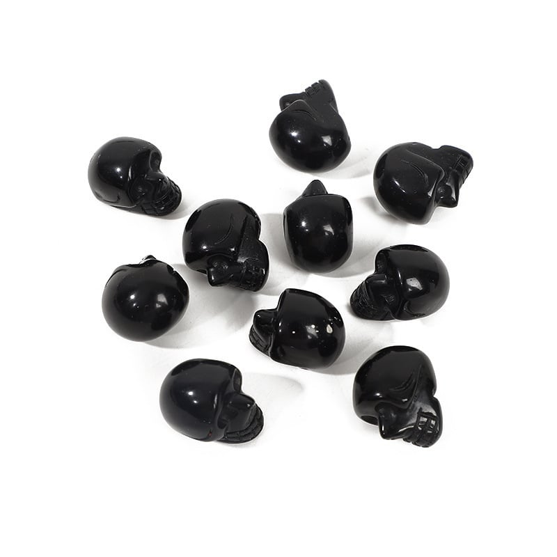 Kristalna lobanja rezbarija - poludrago kamenje - Halloween dekor