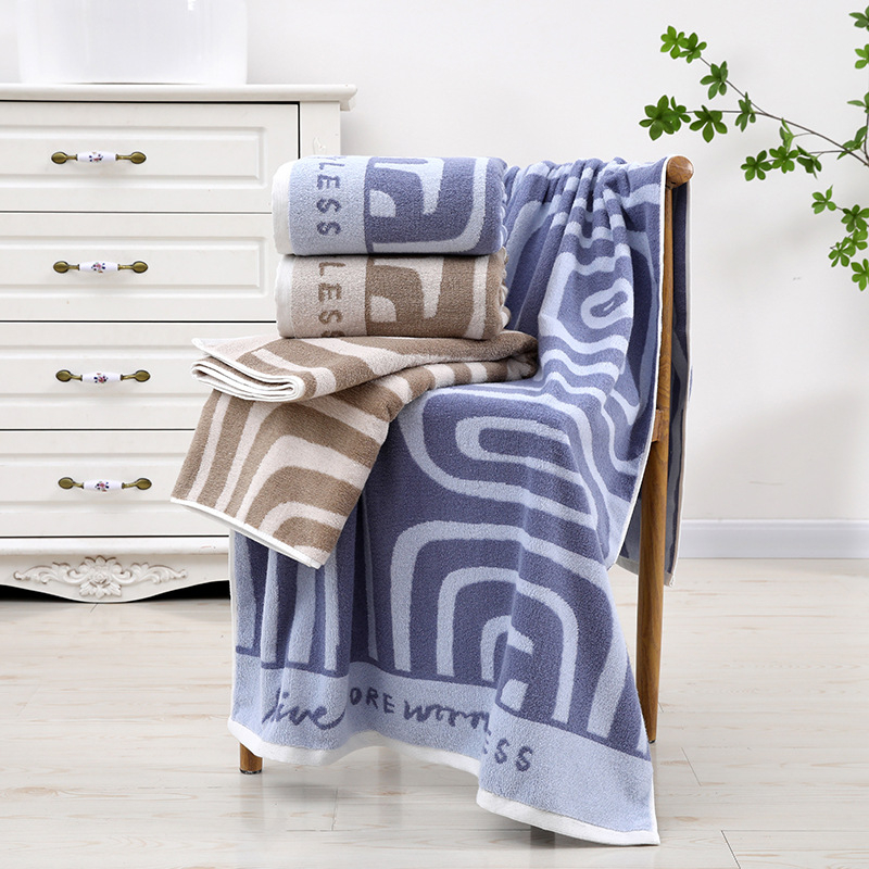 100% pamuk ručnik za kupanje, veliki ručnik za lice, jacquard tkanina, upijajući, mogućnost vezenja