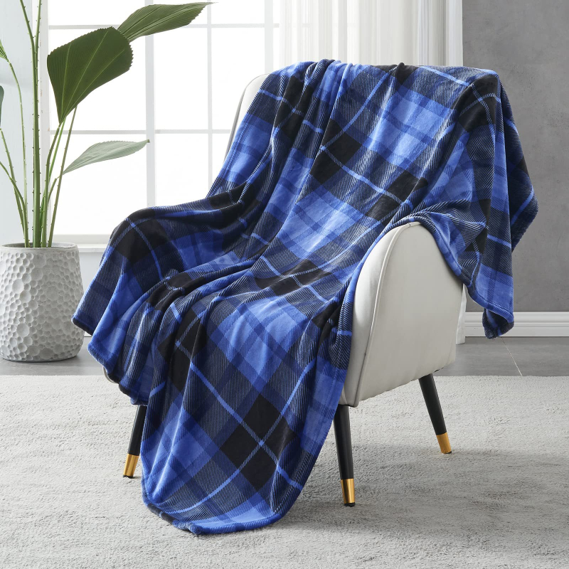 Perm 100% poliester flanel deka s prugama za zimu, težina ispod 300 g