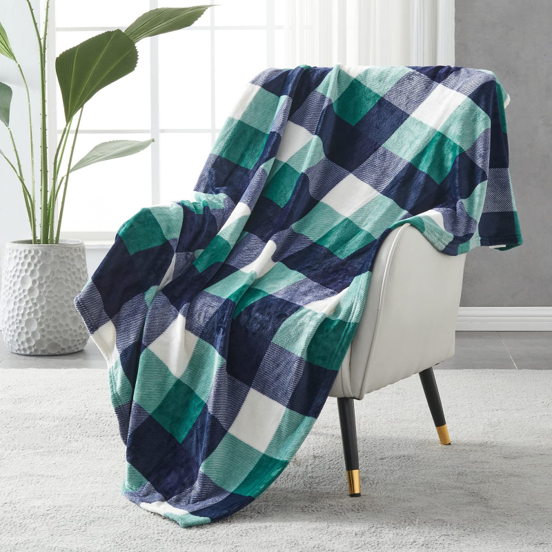 Perm 100% poliester flanel deka s prugama za zimu, težina ispod 300 g