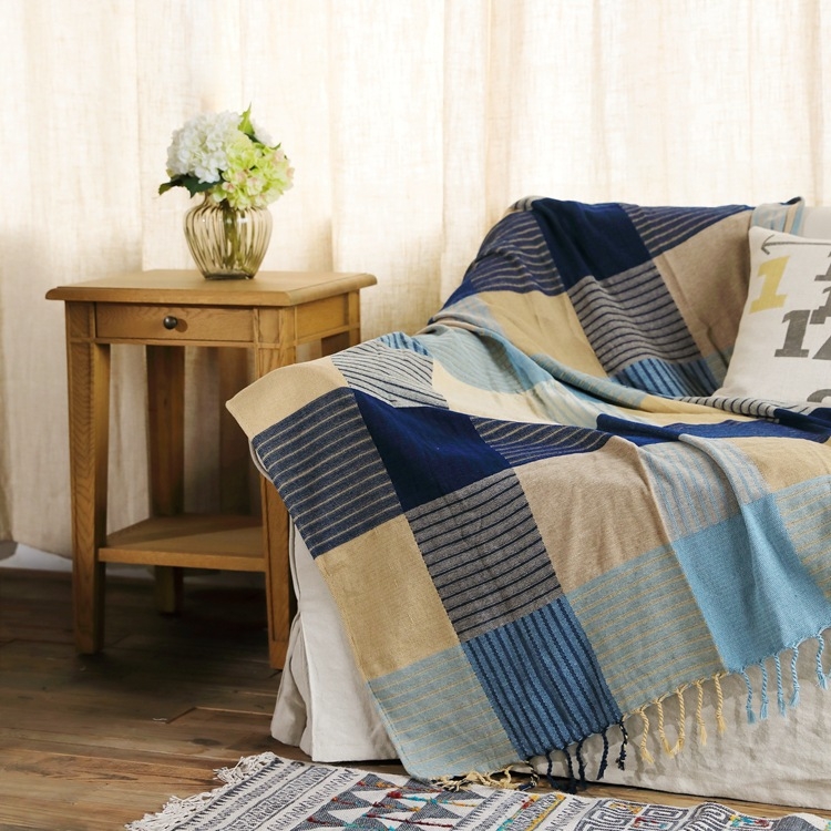 Bohemas Chenille vintage pleds dīvānam, abpusējs žakarda raksts ar pūdelēm, ģeometrisks ziedu raksts, svars 1000-1499 g