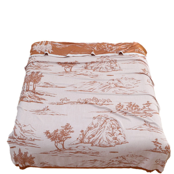 Bambusa šķiedras pleds ar ģeometrisku rakstu, vasaras viegls sega, reaktīvā krāsošana, svars līdz 1 kg