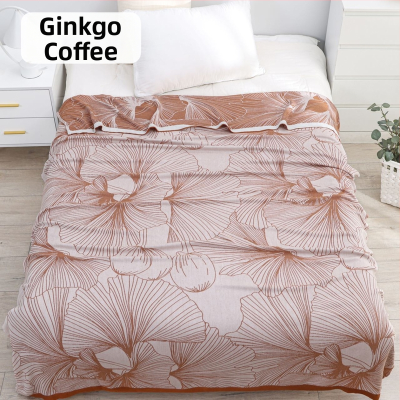 Bambusa šķiedras pleds ar ģeometrisku rakstu, vasaras viegls sega, reaktīvā krāsošana, svars līdz 1 kg