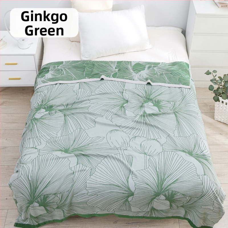 Bambusa šķiedras pleds ar ģeometrisku rakstu, vasaras viegls sega, reaktīvā krāsošana, svars līdz 1 kg