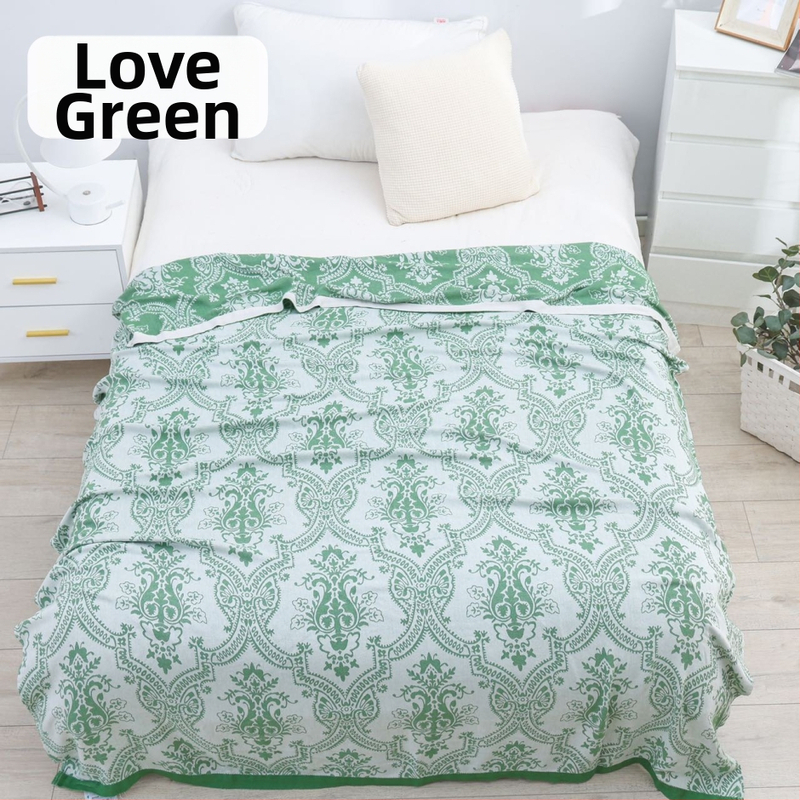 Bambusa šķiedras pleds ar ģeometrisku rakstu, vasaras viegls sega, reaktīvā krāsošana, svars līdz 1 kg