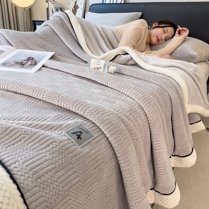 Piena velūra pleds, poliestera šķiedra, adīts, dubulti biezs, 300–500 g, visām sezonām