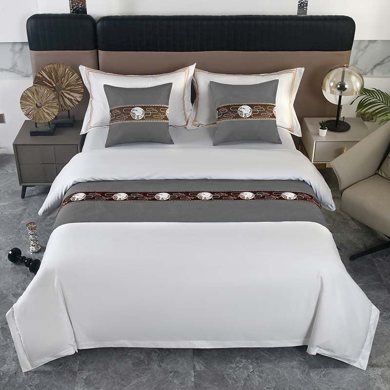 Szállodai ágynemű-kiegészítők — poliészter, modern minimalizmus, testreszabás elérhető, logónyomás elérhető, geometriai absztrakt mintázat