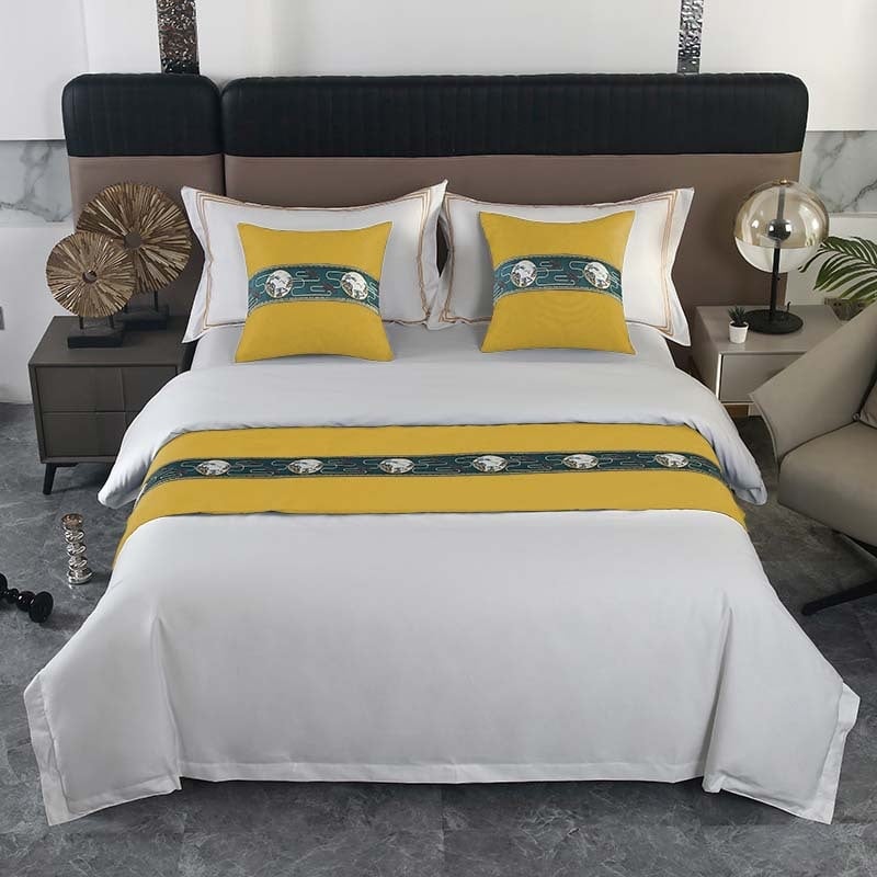 Szállodai ágynemű-kiegészítők — poliészter, modern minimalizmus, testreszabás elérhető, logónyomás elérhető, geometriai absztrakt mintázat