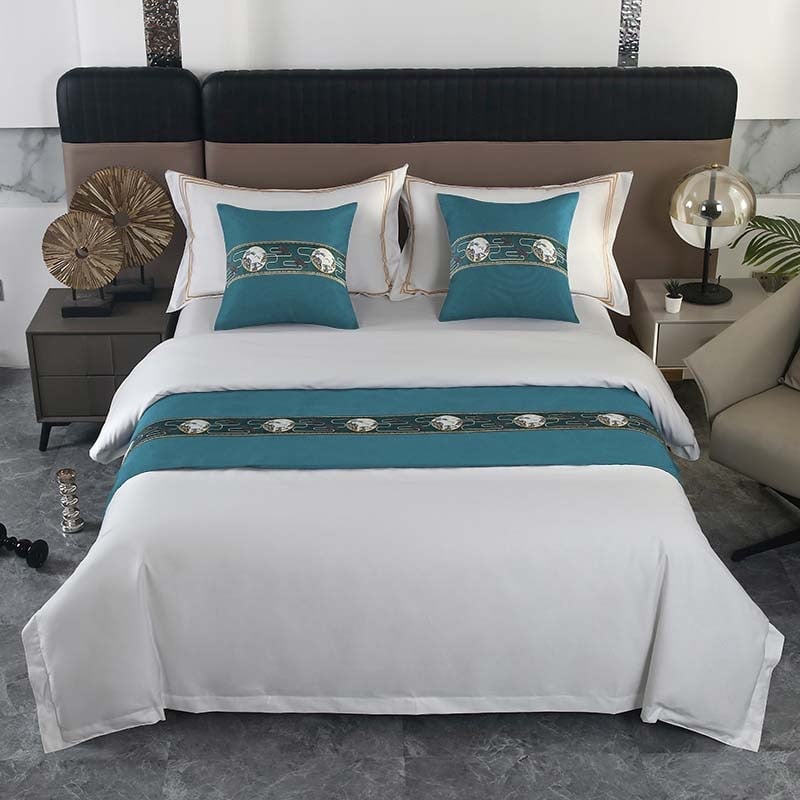 Szállodai ágynemű-kiegészítők — poliészter, modern minimalizmus, testreszabás elérhető, logónyomás elérhető, geometriai absztrakt mintázat