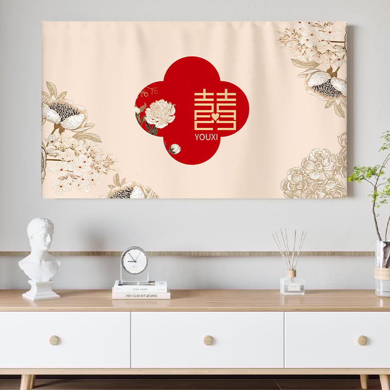 Navlaka za televizor, platno, stil Novi kineski stil, zaštitno kućište od prašine za LCD televizore