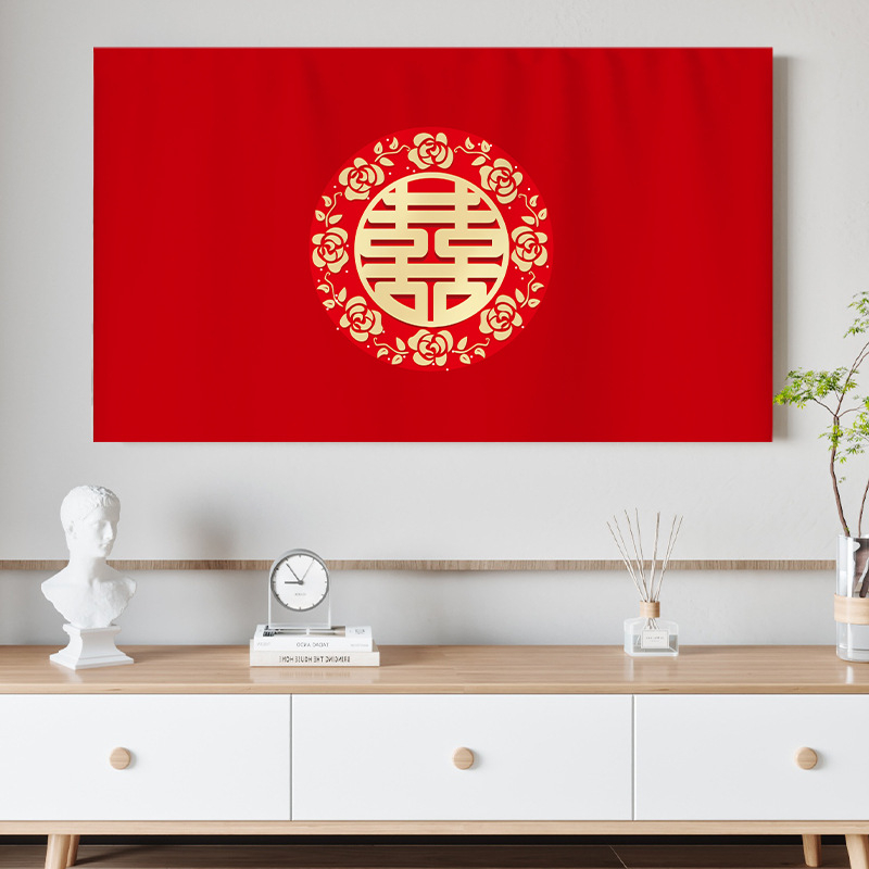 Navlaka za televizor, platno, stil Novi kineski stil, zaštitno kućište od prašine za LCD televizore