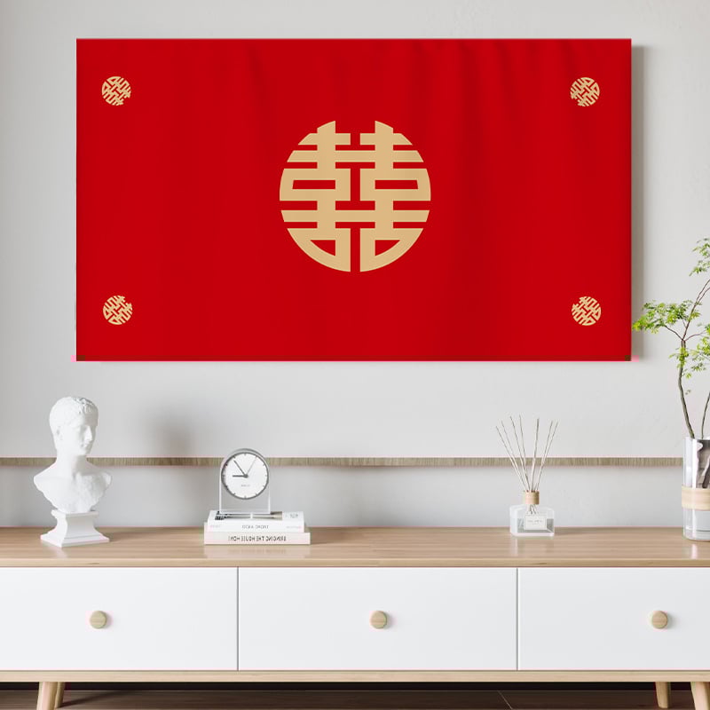 Navlaka za televizor, platno, stil Novi kineski stil, zaštitno kućište od prašine za LCD televizore