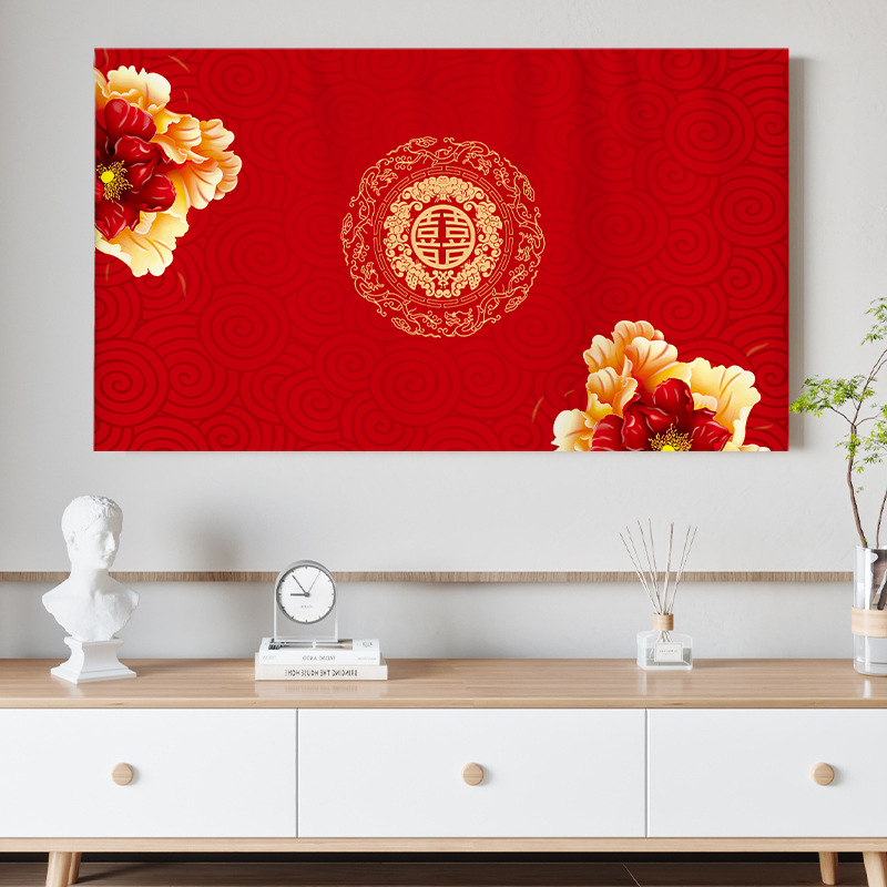 Navlaka za televizor, platno, stil Novi kineski stil, zaštitno kućište od prašine za LCD televizore