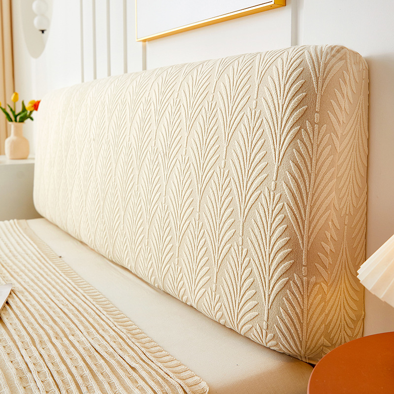 Minimalistički japanski stil, 3D jacquard navlaka za uzglavlje kreveta — potpuno prekrivanje naslona, zaštita od prašine, mekan materijal