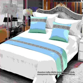 Szállodai jacquard hímzett ágyszéli törölközők és ágyszászlók – poliészter, egyszerű stílus, mintázat botanikus/abstrakt, márka Sheng Bangrong