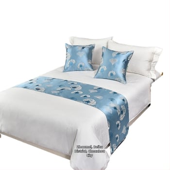 Szállodai jacquard hímzett ágyszéli törölközők és ágyszászlók – poliészter, egyszerű stílus, mintázat botanikus/abstrakt, márka Sheng Bangrong