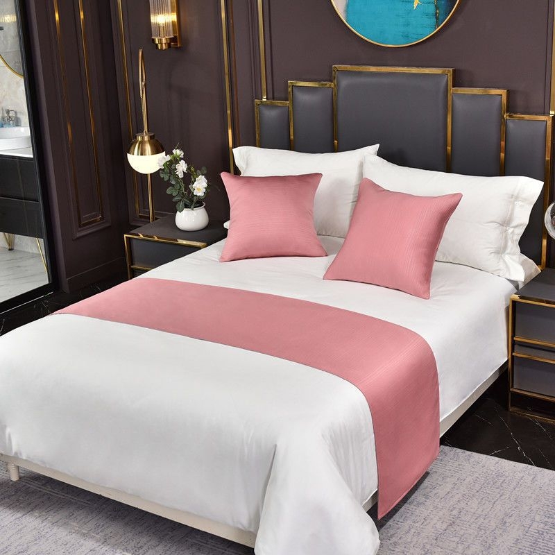 Szállodai jacquard hímzett ágyszéli törölközők és ágyszászlók – poliészter, egyszerű stílus, mintázat botanikus/abstrakt, márka Sheng Bangrong