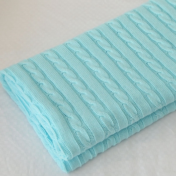 Kokvilnas adīta sega dīvānam, 100% kokvilna, 830 g, vienkrāsains raksts, mūsdienīgs stils, piemērots pavasarim un rudenim