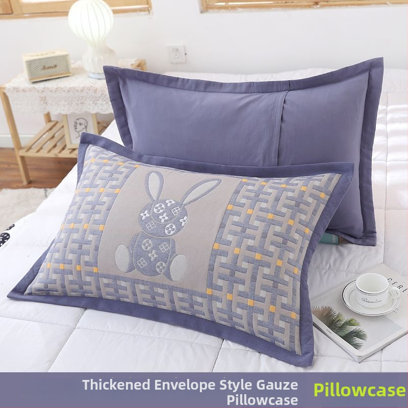 Set povlakov na vankúše z češovaného bavlneného materiálu, kockovaný vzor s motívom kresleného, obalový štýl, mäkké a bez chĺpkov