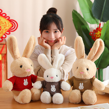 Pliušiline jänese nukk - lühike pliš, PP puuvillane täidis, vanus 7–14, päritolu: Linyi