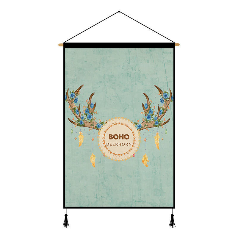 Гоблен за стена в бохемски стил, платно от фланел с найлонови влакна 30–40%, правоъгълен, подходящ за дневна и спалня.