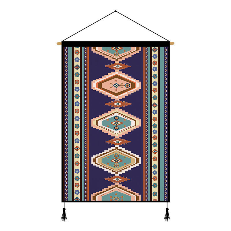 Гоблен за стена в бохемски стил, платно от фланел с найлонови влакна 30–40%, правоъгълен, подходящ за дневна и спалня.