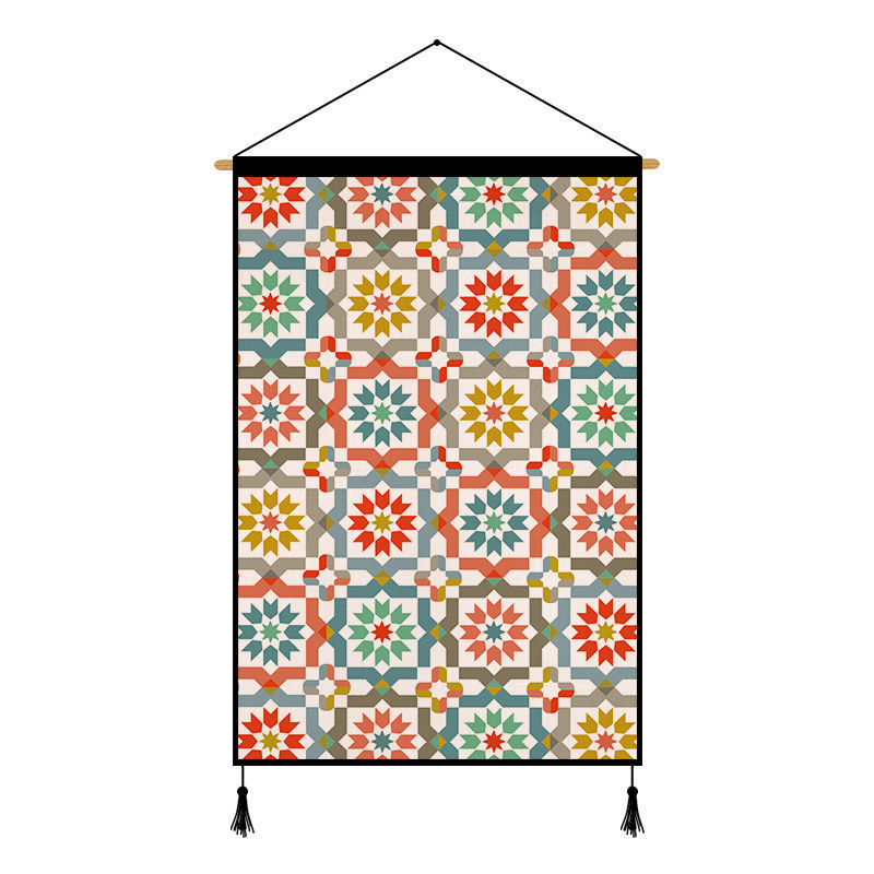 Гоблен за стена в бохемски стил, платно от фланел с найлонови влакна 30–40%, правоъгълен, подходящ за дневна и спалня.