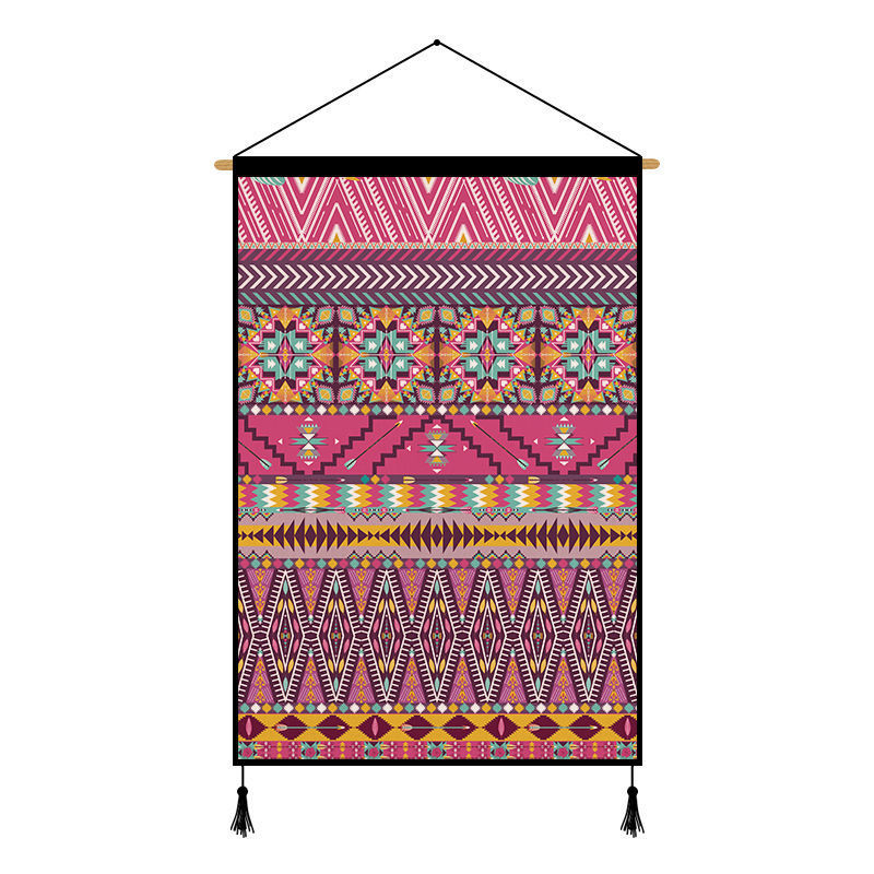 Гоблен за стена в бохемски стил, платно от фланел с найлонови влакна 30–40%, правоъгълен, подходящ за дневна и спалня.