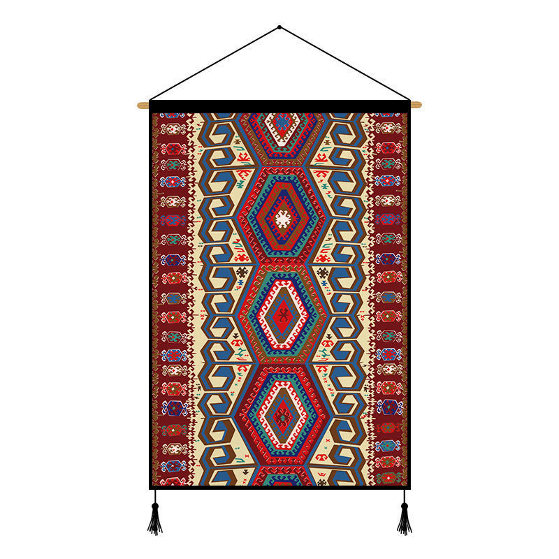 Гоблен за стена в бохемски стил, платно от фланел с найлонови влакна 30–40%, правоъгълен, подходящ за дневна и спалня.