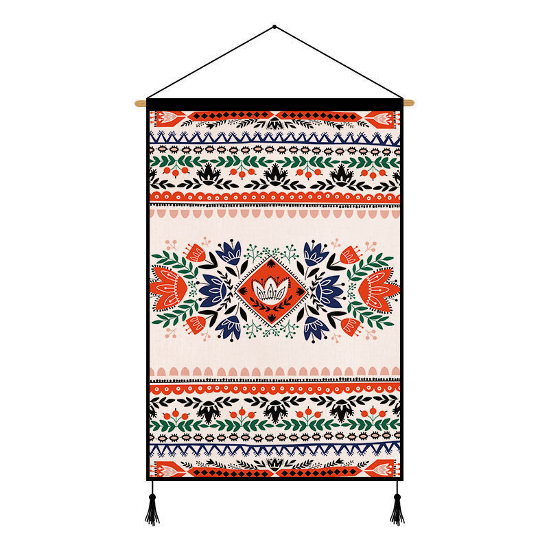 Гоблен за стена в бохемски стил, платно от фланел с найлонови влакна 30–40%, правоъгълен, подходящ за дневна и спалня.