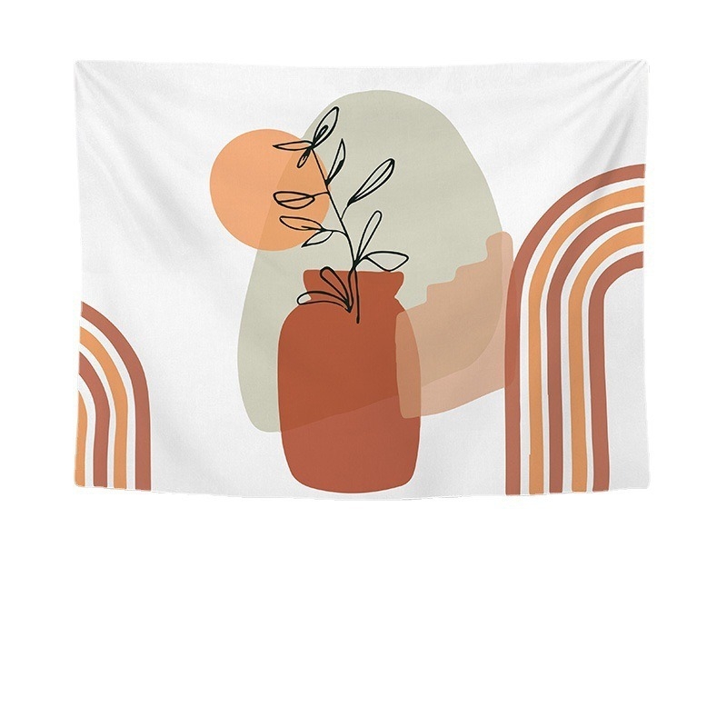 Гоблен - полиестерно влакно, геометричен абстрактен принт, дигитален термичен трансфер, правоъгълен, подходящ за дневна, спалня, кабинет