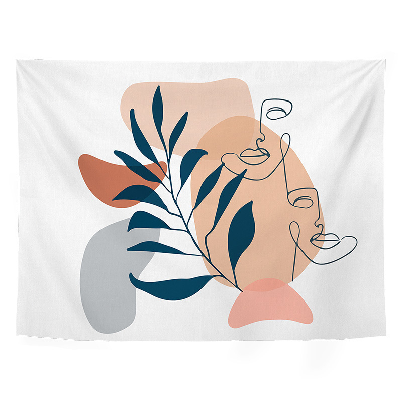 Гоблен - полиестерно влакно, геометричен абстрактен принт, дигитален термичен трансфер, правоъгълен, подходящ за дневна, спалня, кабинет