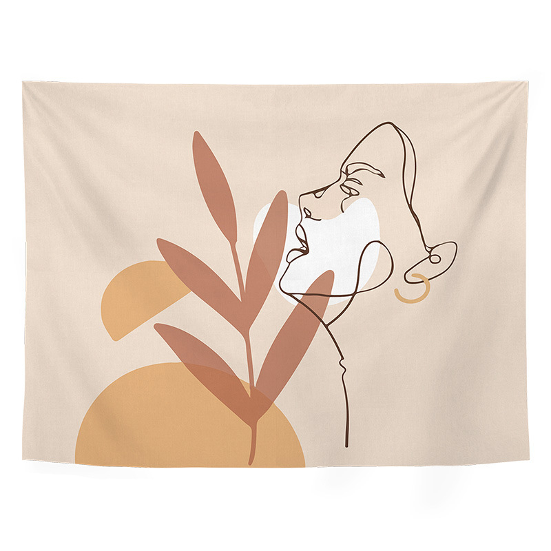 Гоблен - полиестерно влакно, геометричен абстрактен принт, дигитален термичен трансфер, правоъгълен, подходящ за дневна, спалня, кабинет