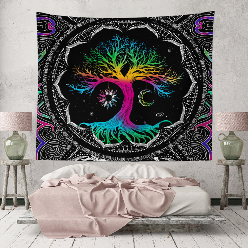 Гоблен за стена — полиестрово влакно; съдържание на тъканта 81-90%; сценичен мотив; правоъгълна форма; японски стил