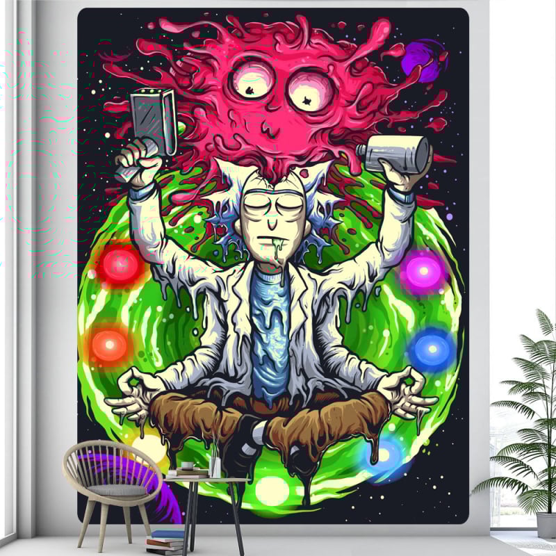 Zidni goblen, moderan pravokutni oblik, 100% poliester, geometrijski apstraktni uzorak, strojno tkan