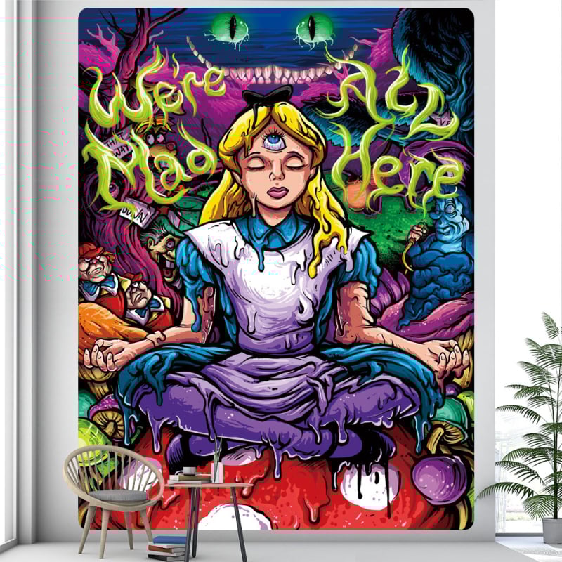 Zidni goblen, moderan pravokutni oblik, 100% poliester, geometrijski apstraktni uzorak, strojno tkan