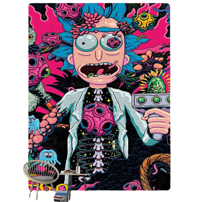 Zidni goblen, moderan pravokutni oblik, 100% poliester, geometrijski apstraktni uzorak, strojno tkan