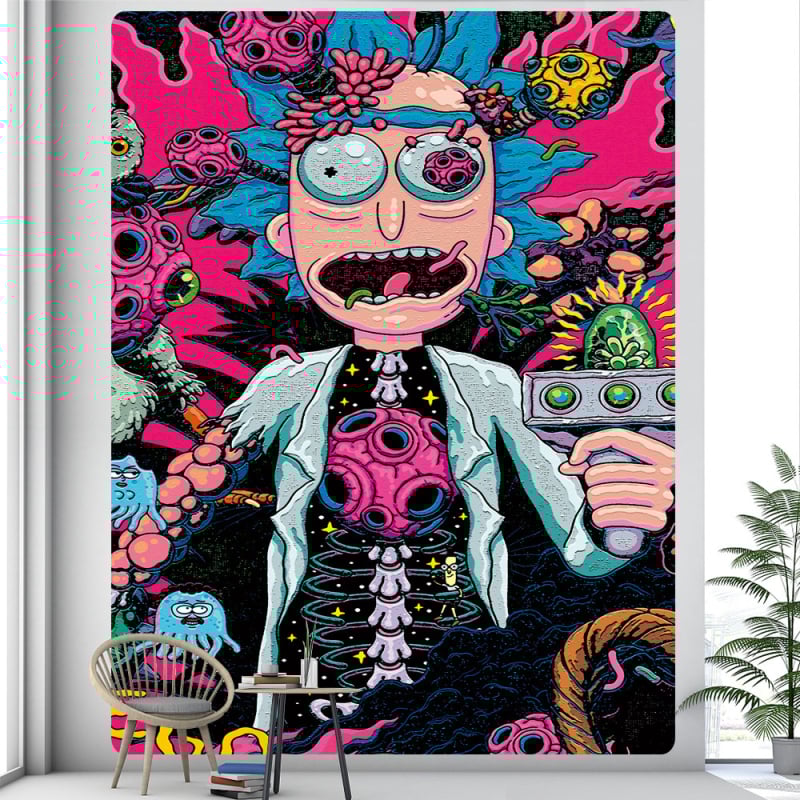 Zidni goblen, moderan pravokutni oblik, 100% poliester, geometrijski apstraktni uzorak, strojno tkan