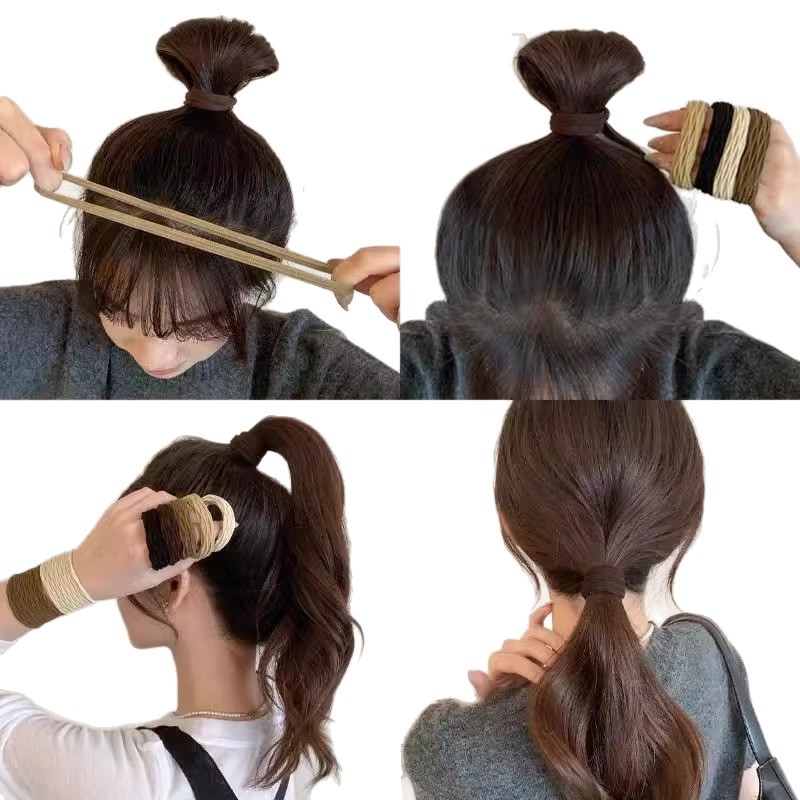 Gumica za kosu od tkanine, ručna izrada, korejski stil, visoka elastičnost (proljeće 2025 izdanje)