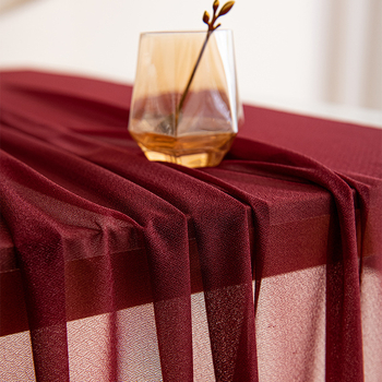 Steag de masă din chiffon cu paiete, 95% poliester, Warship Bird (Material: fibră chimică; Componenta principală: poliester; Conținut: 95%)