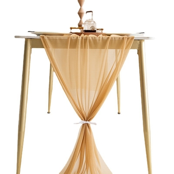 Steag de masă din chiffon cu paiete, 95% poliester, Warship Bird (Material: fibră chimică; Componenta principală: poliester; Conținut: 95%)