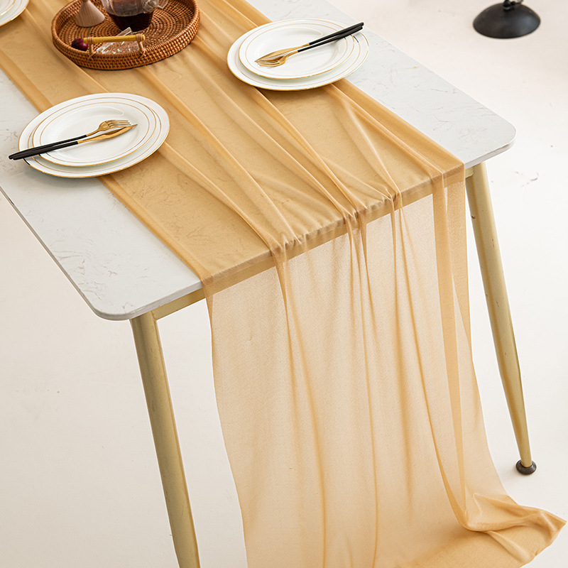 Steag de masă din chiffon cu paiete, 95% poliester, Warship Bird (Material: fibră chimică; Componenta principală: poliester; Conținut: 95%)