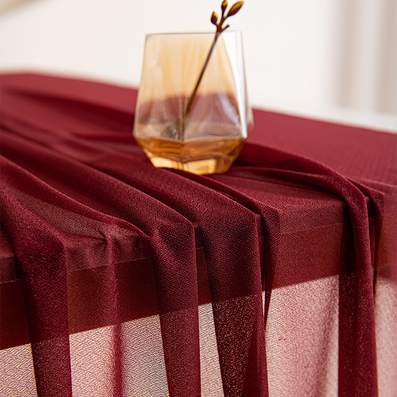 Steag de masă din chiffon cu paiete, 95% poliester, Warship Bird (Material: fibră chimică; Componenta principală: poliester; Conținut: 95%)