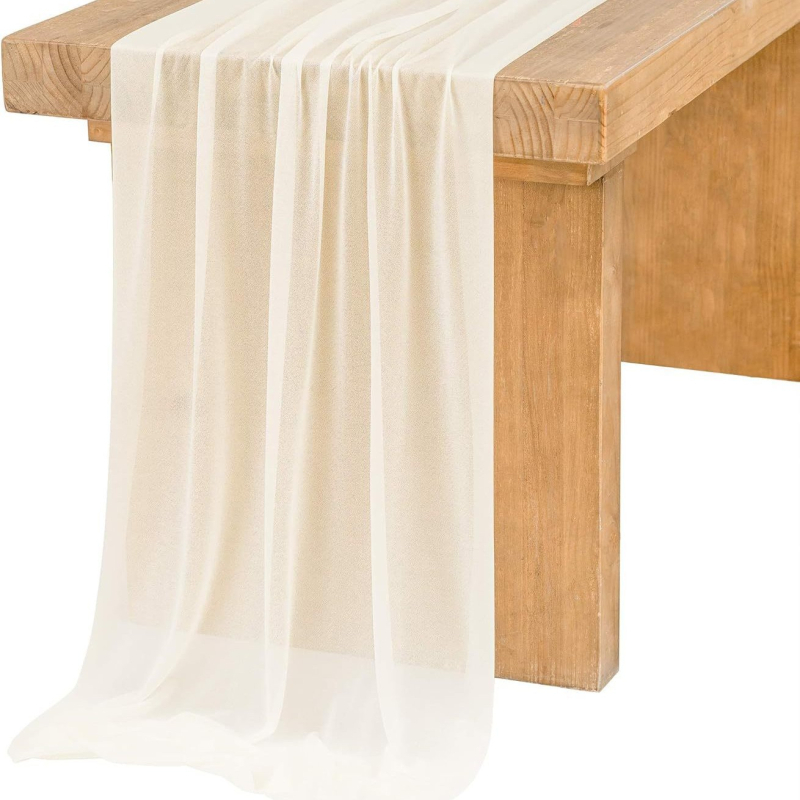 Steag de masă din chiffon cu paiete, 95% poliester, Warship Bird (Material: fibră chimică; Componenta principală: poliester; Conținut: 95%)