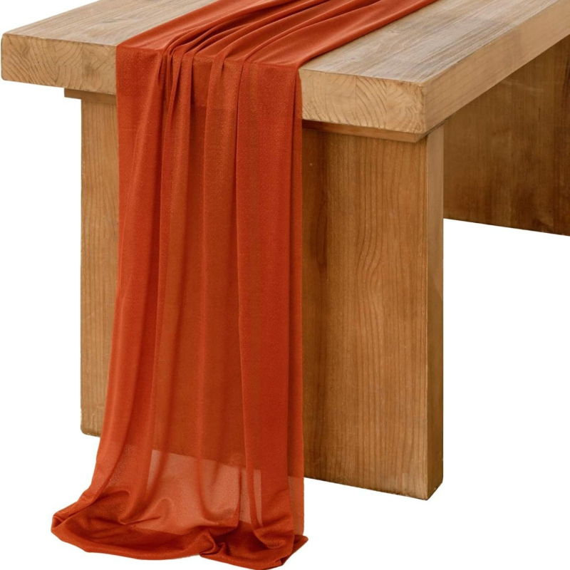 Steag de masă din chiffon cu paiete, 95% poliester, Warship Bird (Material: fibră chimică; Componenta principală: poliester; Conținut: 95%)