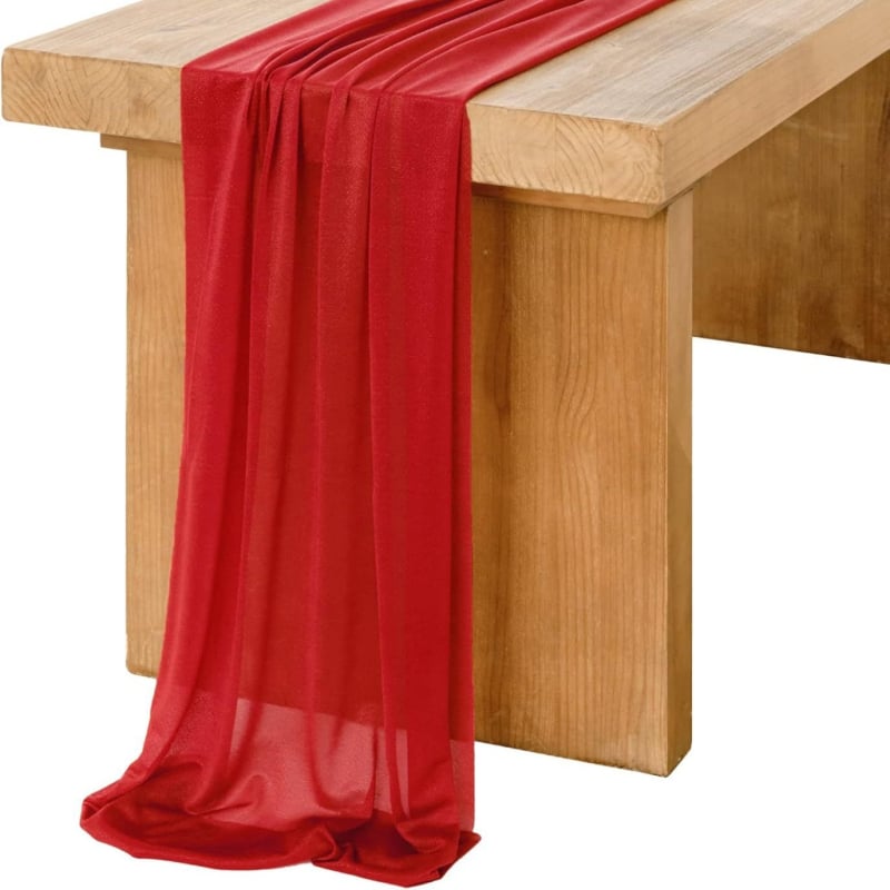 Steag de masă din chiffon cu paiete, 95% poliester, Warship Bird (Material: fibră chimică; Componenta principală: poliester; Conținut: 95%)