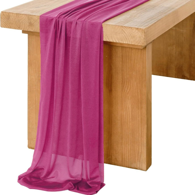 Steag de masă din chiffon cu paiete, 95% poliester, Warship Bird (Material: fibră chimică; Componenta principală: poliester; Conținut: 95%)