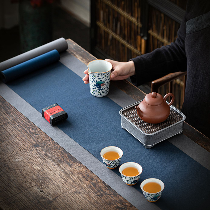 Covoraș pentru ceremonii de ceai chineze, material Oxford impermeabil, poliester | Stil nou chinezesc | Personalizabil | Brand Peryitang