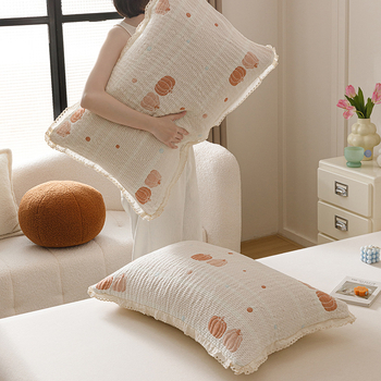 Povlaka za jastuke od 100% pamuka s jacquard uzorkom, stil Korejska princeza, dva komada, 48×74 cm