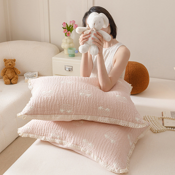 Povlaka za jastuke od 100% pamuka s jacquard uzorkom, stil Korejska princeza, dva komada, 48×74 cm